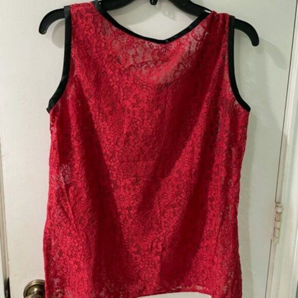 Dolce & Gabbana Sleeveless lace top red size 8 - Picture 6 of 10
